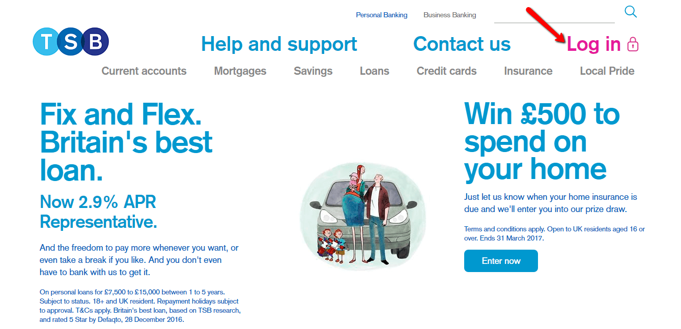 TSB UK Online Banking Login CC Bank