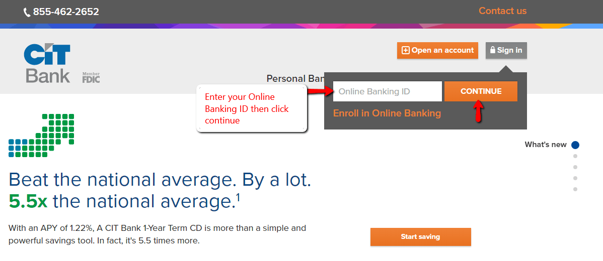 CIT Bank Online Banking Login CC Bank