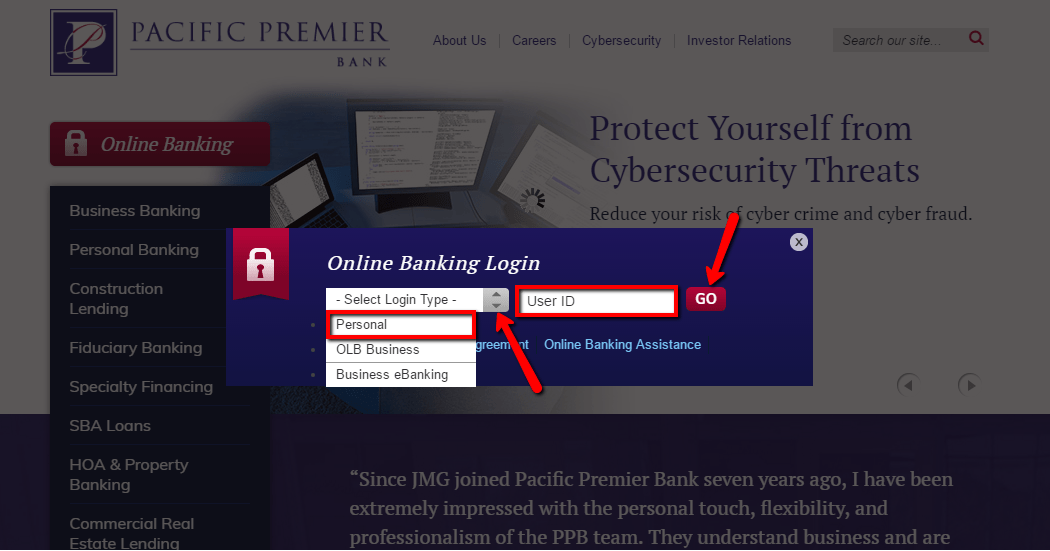 Pacific Premier Bank Online Banking Login CC Bank