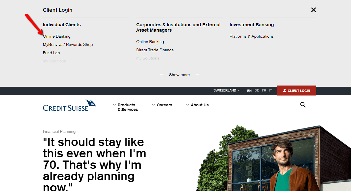 Credit Suisse Online Banking Login CC Bank