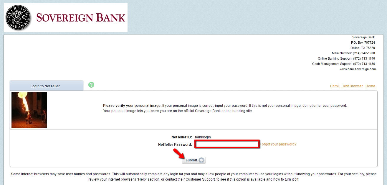 Sovereign Bank Online Banking Login CC Bank