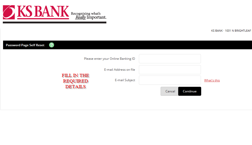 KS Bank Online Banking Login CC Bank
