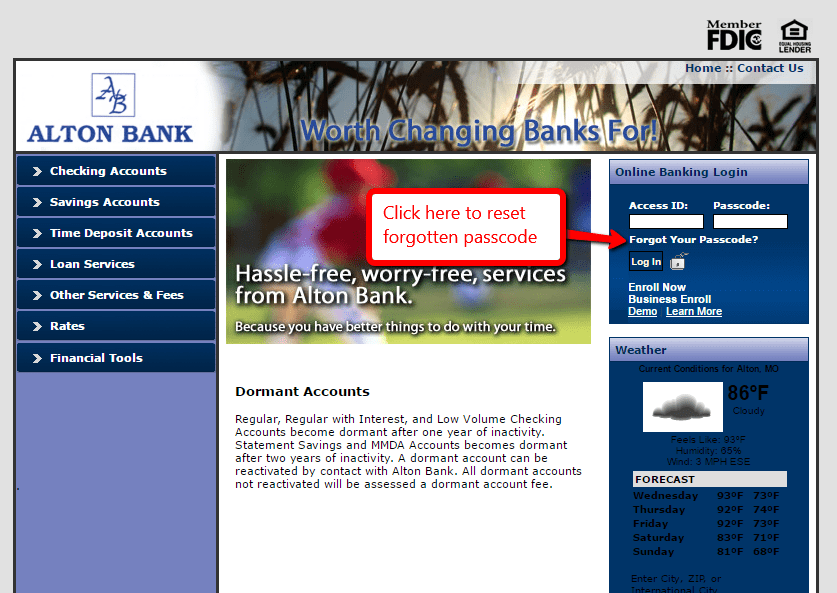 Alton Bank Online Banking Login CC Bank