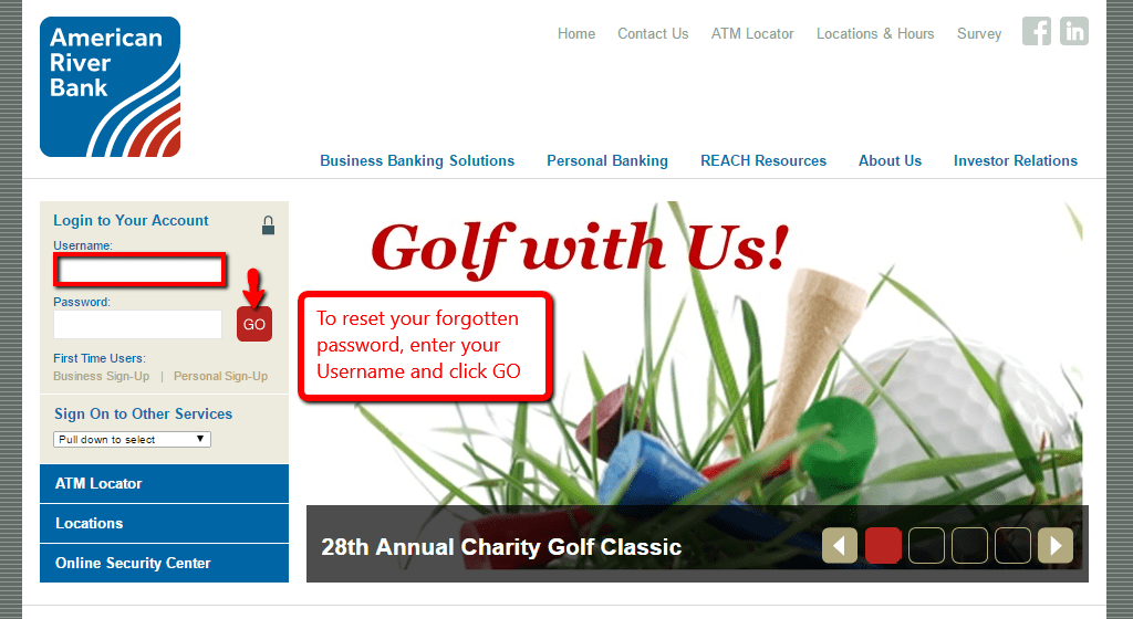 American River Bank Online Banking Login CC Bank