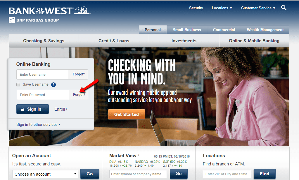 Bank of the West Online Banking Login CC Bank