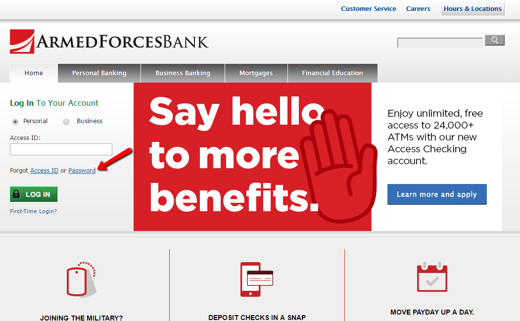 Armed Forces Bank Online Banking Login CC Bank