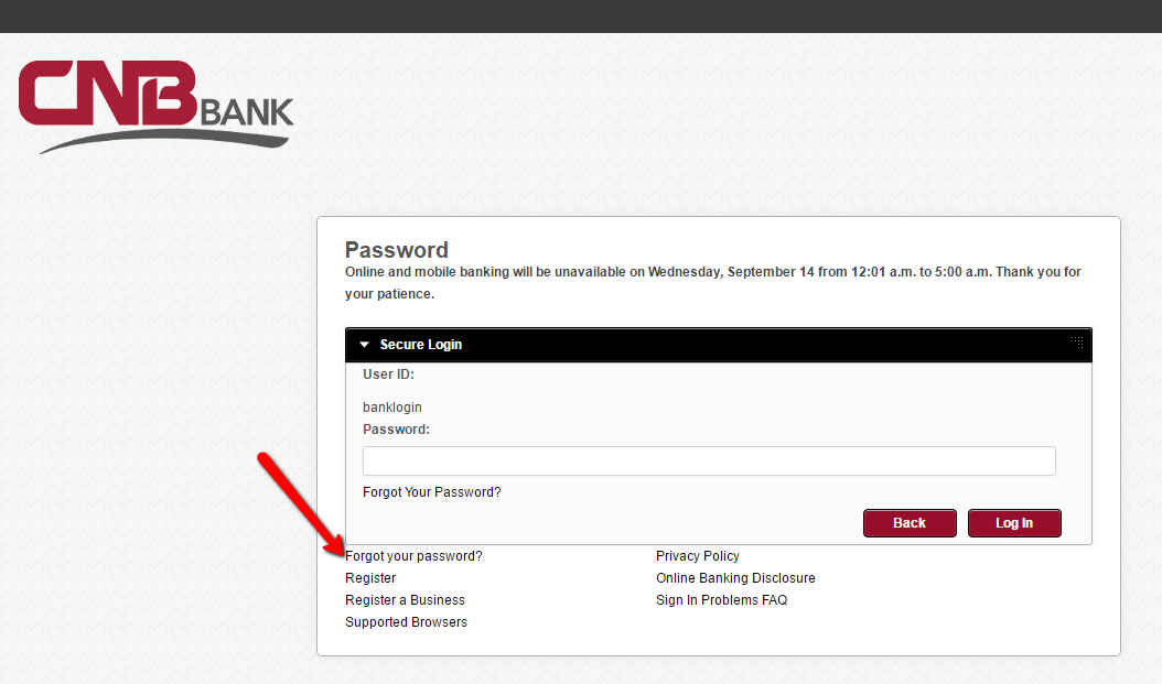 cnb online banking checking account