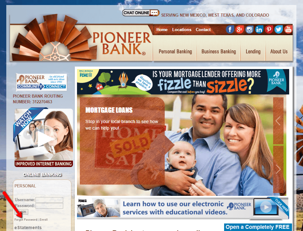Pioneer Bank Online Banking Login CC Bank