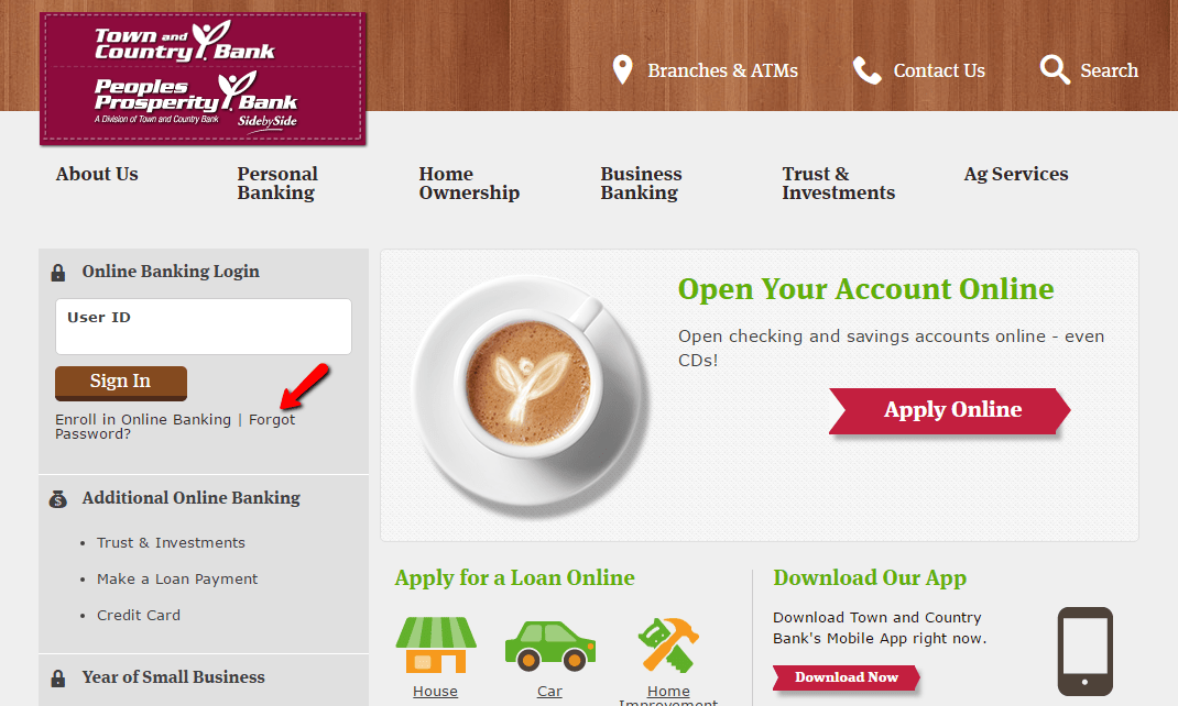 Town And Country Bank Online Banking Login CC Bank