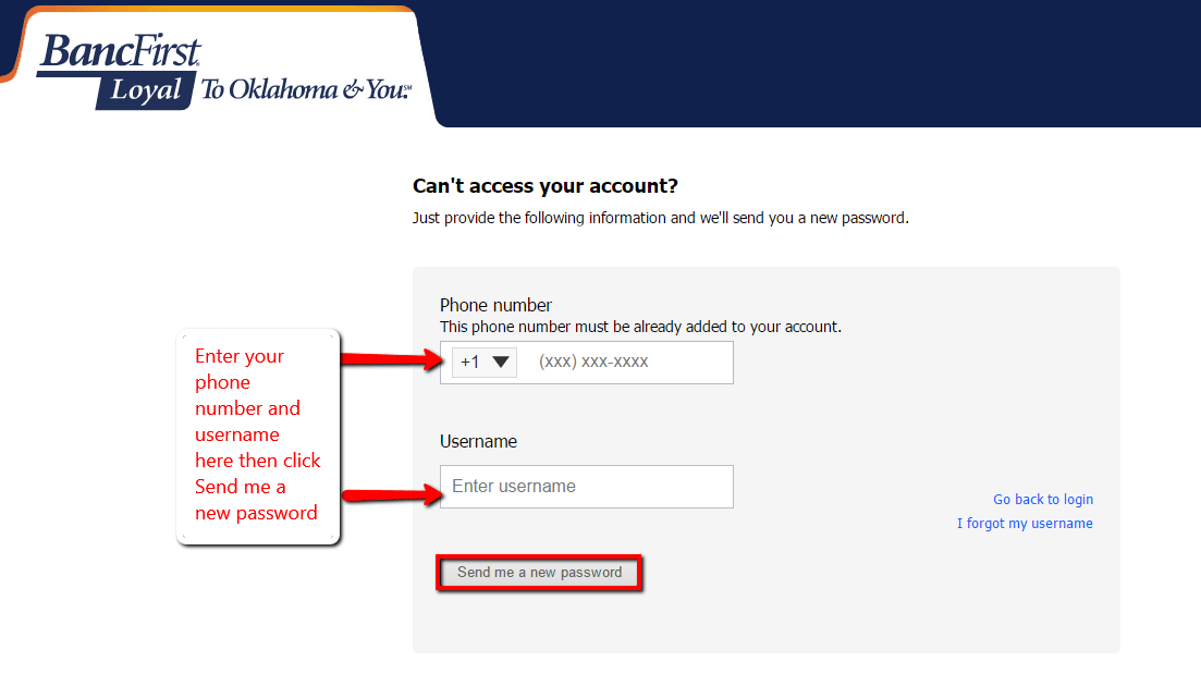 BancFirst Online Banking Login CC Bank