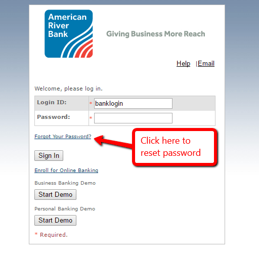 American River Bank Online Banking Login CC Bank