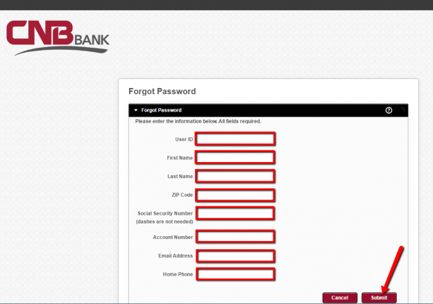 City National Online Login Page