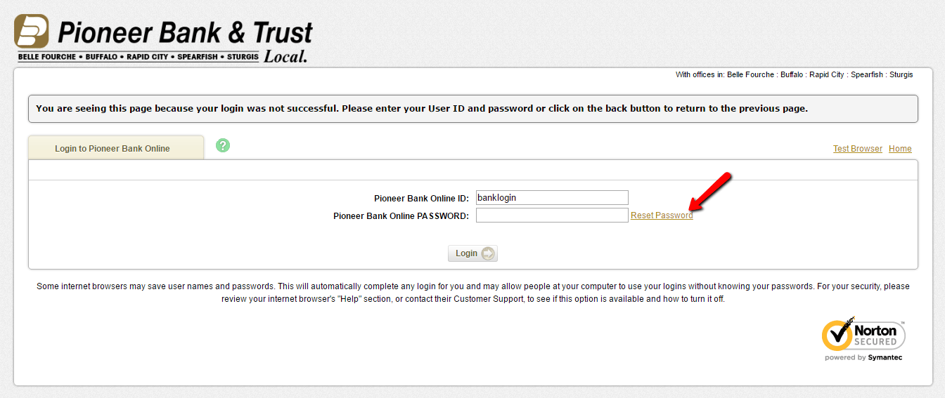 Pioneer Bank & Trust Online Banking Login CC Bank