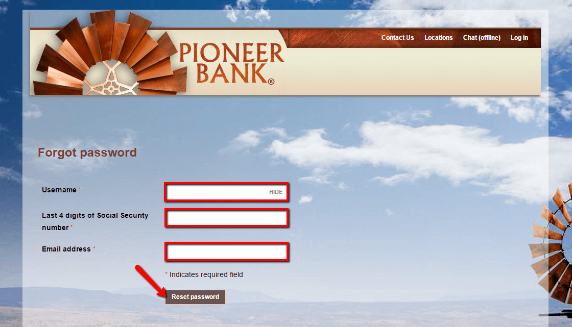 Pioneer Bank Online Banking Login CC Bank