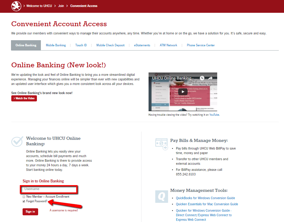 United Heritage Credit Union Online Banking Login CC Bank