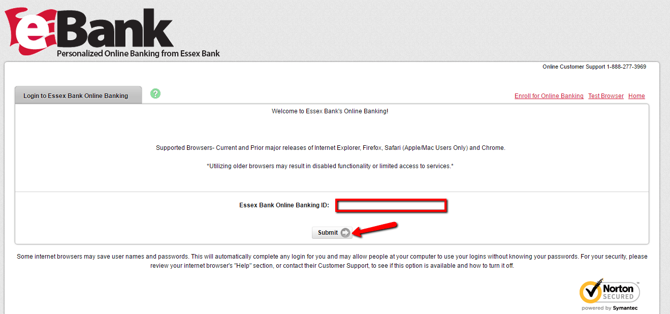 Essex Bank Online Banking Login CC Bank