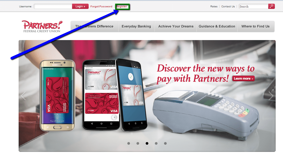 Partners Federal Credit Union Online Banking Login CC Bank