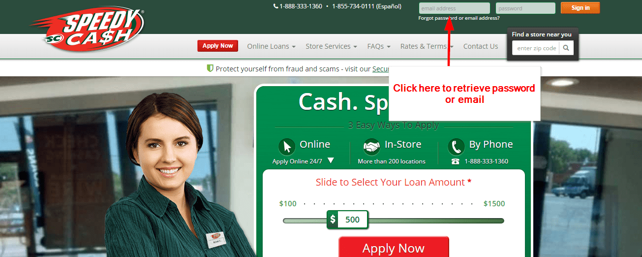 Speedy Cash [Payday / Personal] Loan Online Login CC Bank