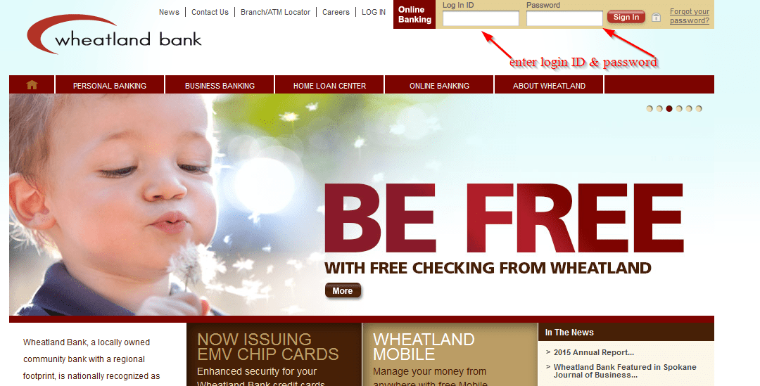 Wheatland Bank Online Banking Login CC Bank