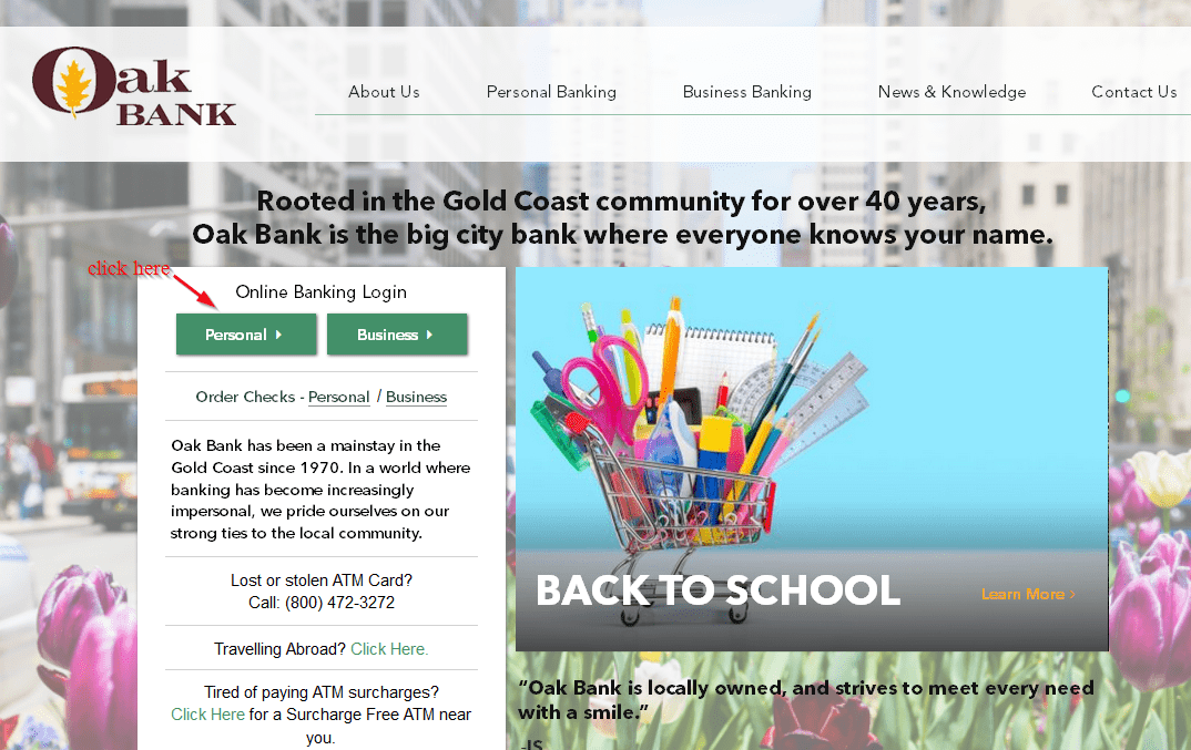 Oak Bank Online Banking Login CC Bank