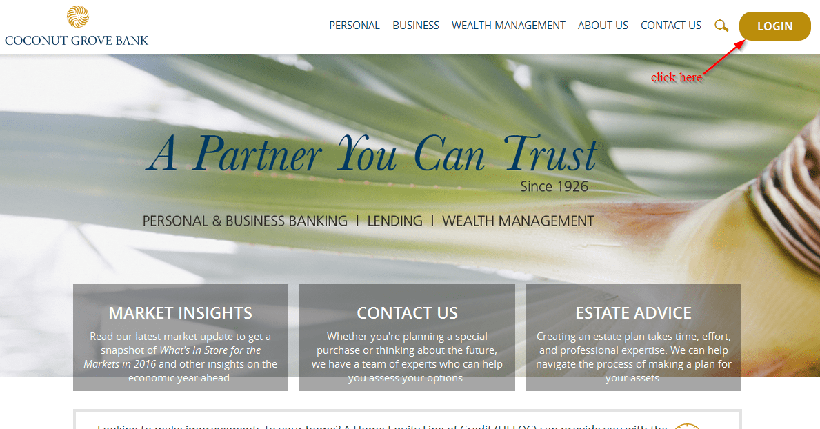 Coconut Grove Bank Online Banking Login CC Bank