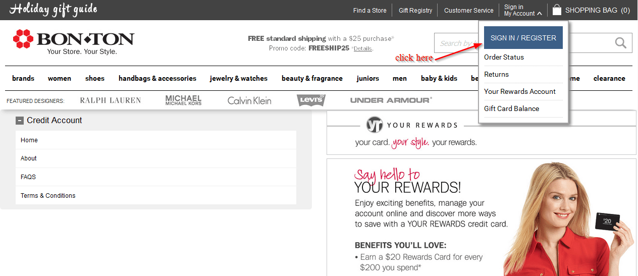 BonTon Credit Card Online Login CC Bank