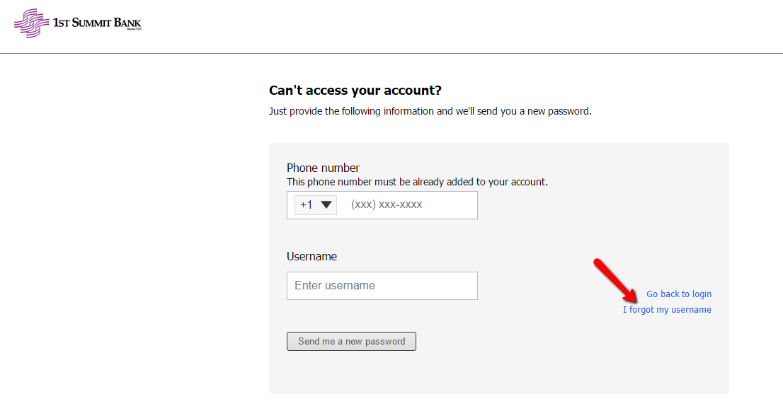 1st Summit Bank Online Banking Login CC Bank