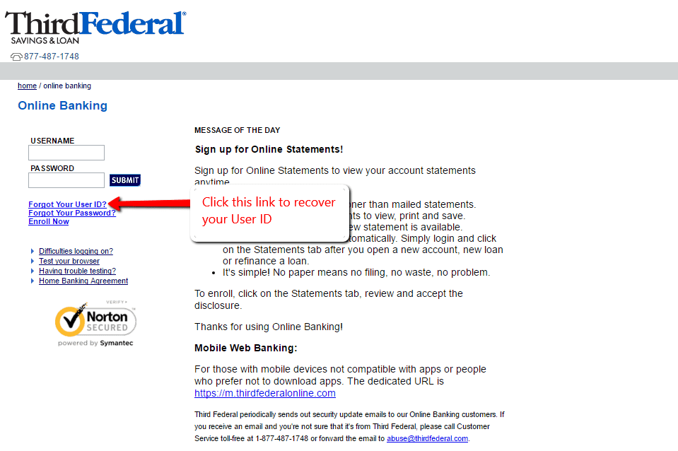 Third Federal Savings and Loan Online Banking Login CC Bank