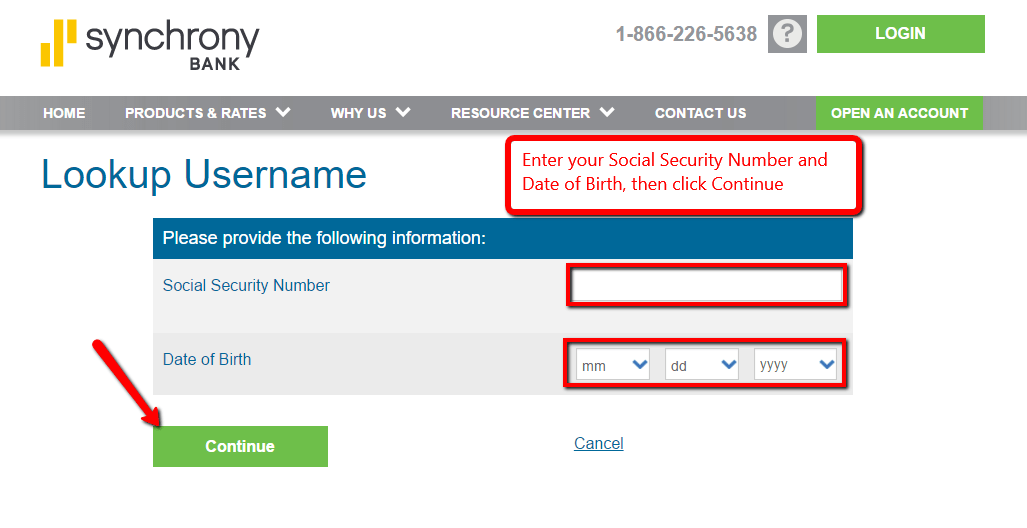 Synchrony Bank Online Banking Login CC Bank
