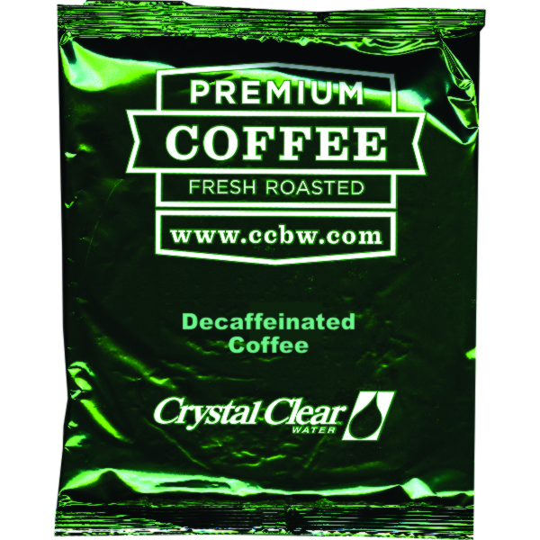 DECAFFEINATED COFFEE FILTER POUCH Crystal Clear Bottled Water