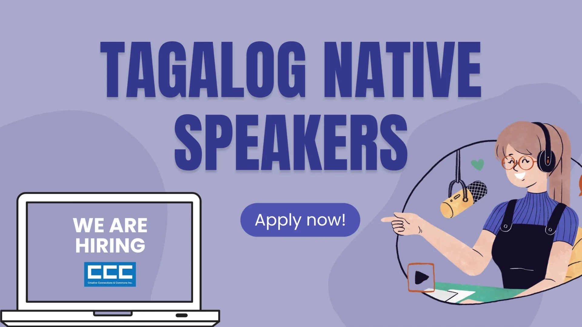 [CLOSED] HIRING! Tagalog Native Speakers for Tagalog Audio Collection