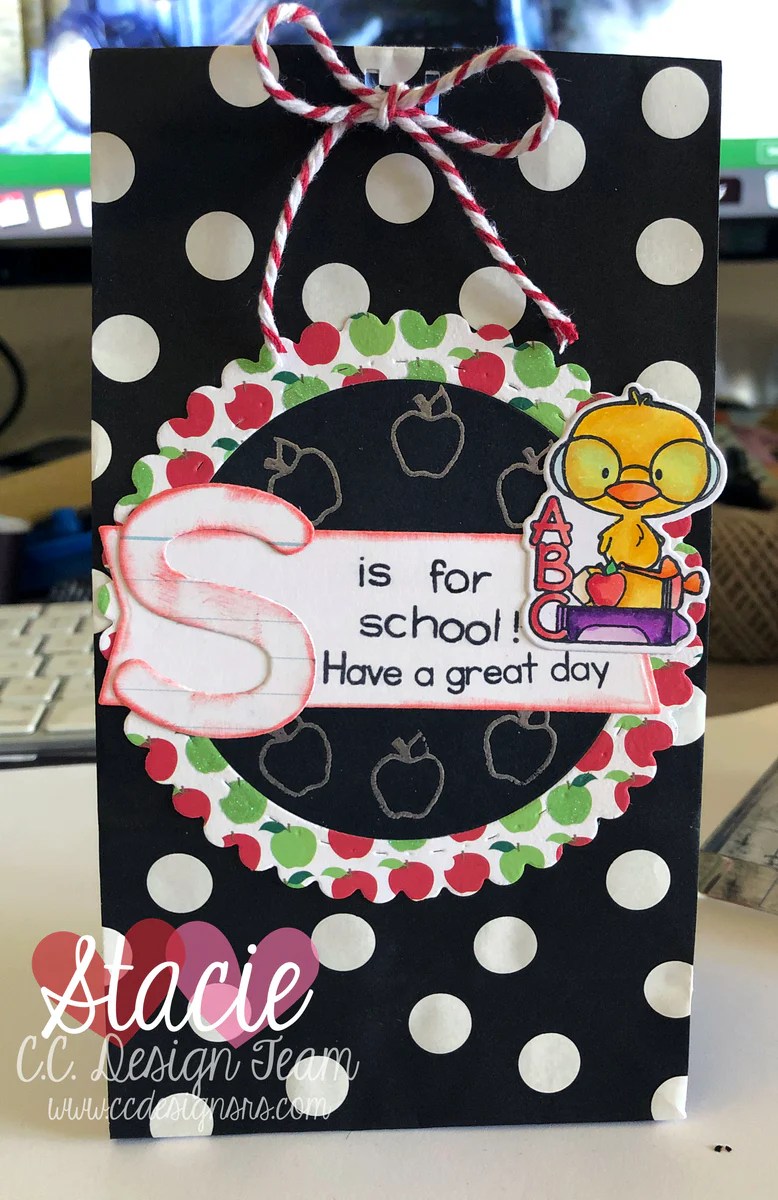 Back to School Goodie Bag C.C. Designs Rubber Stamps