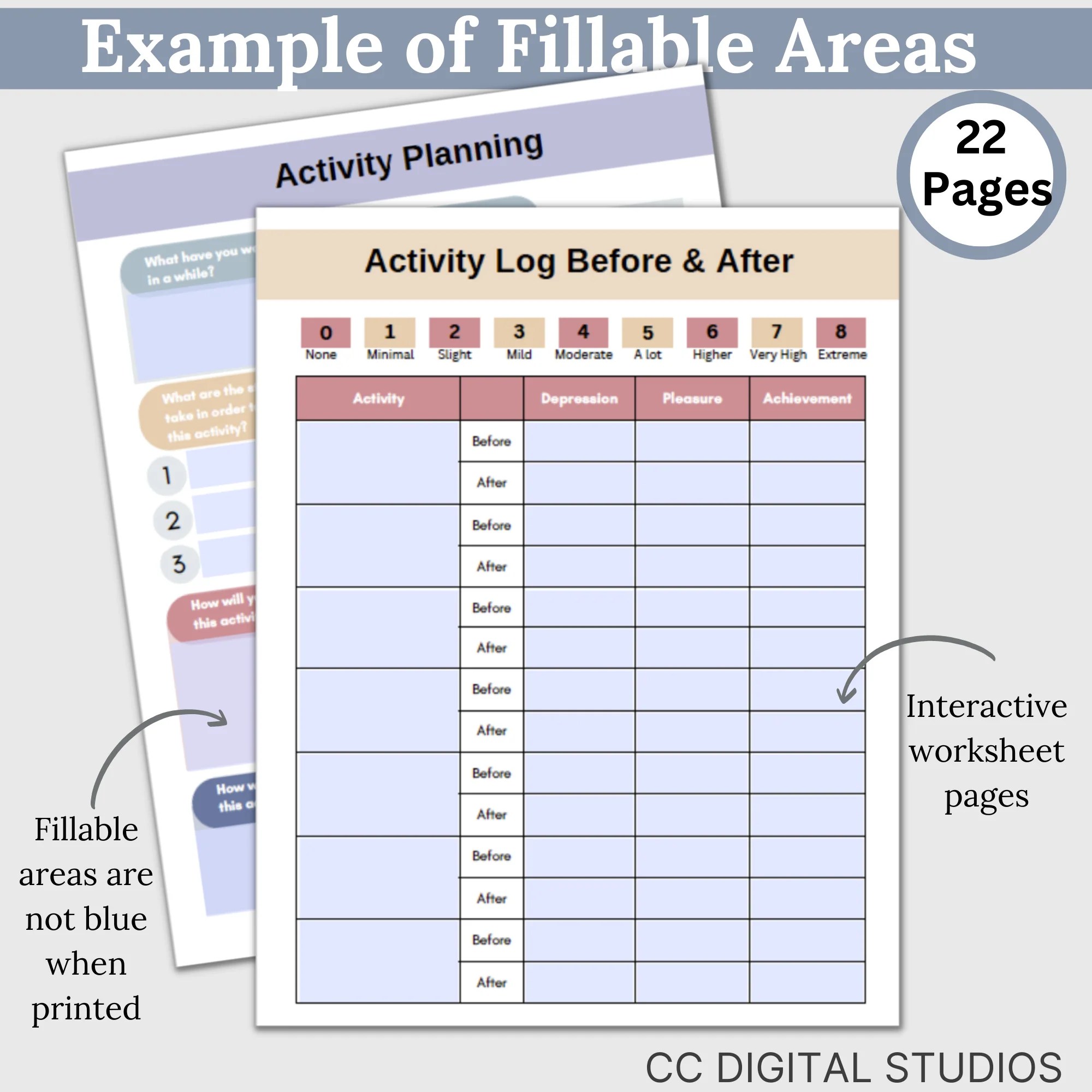 CBT Therapy Worksheets Behavioral Activation, Therapy Resources, Menta