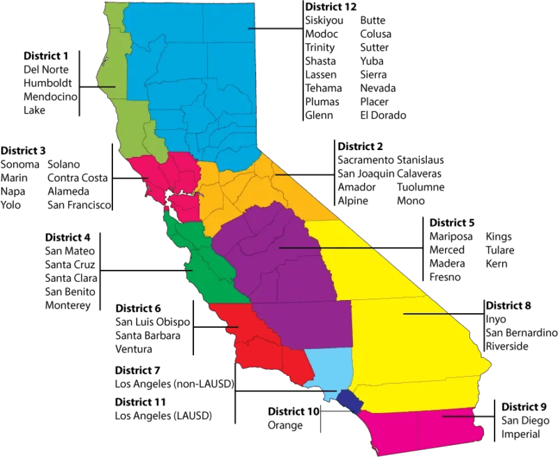 Districts CCEA Plus California Continuation Education Association Plus