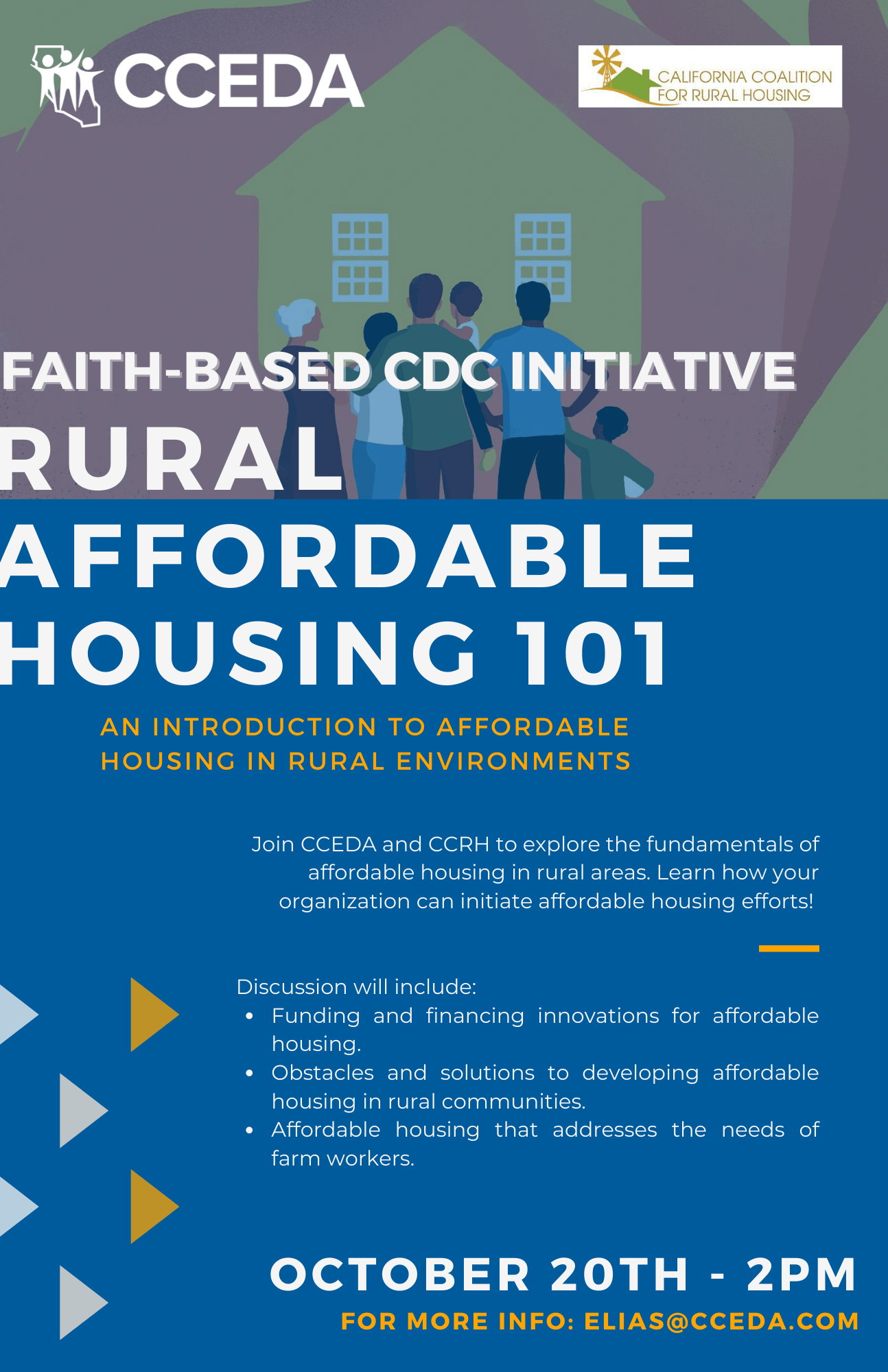 CCEDA’s FaithBased Initiative Rural Affordable Housing 101 inar