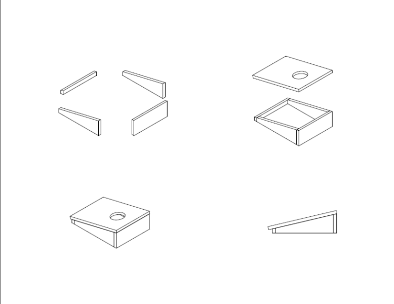 Construction of a Desktop, Tabletop or Mini Bean Bag Toss Game