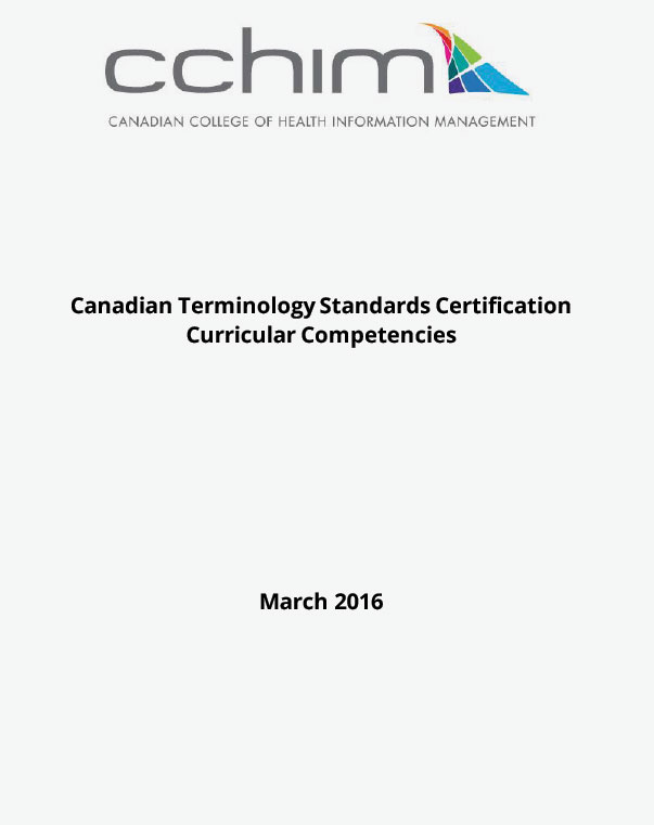 Canadian Terminology Standards Certification Curricular Competencies Canadian College of