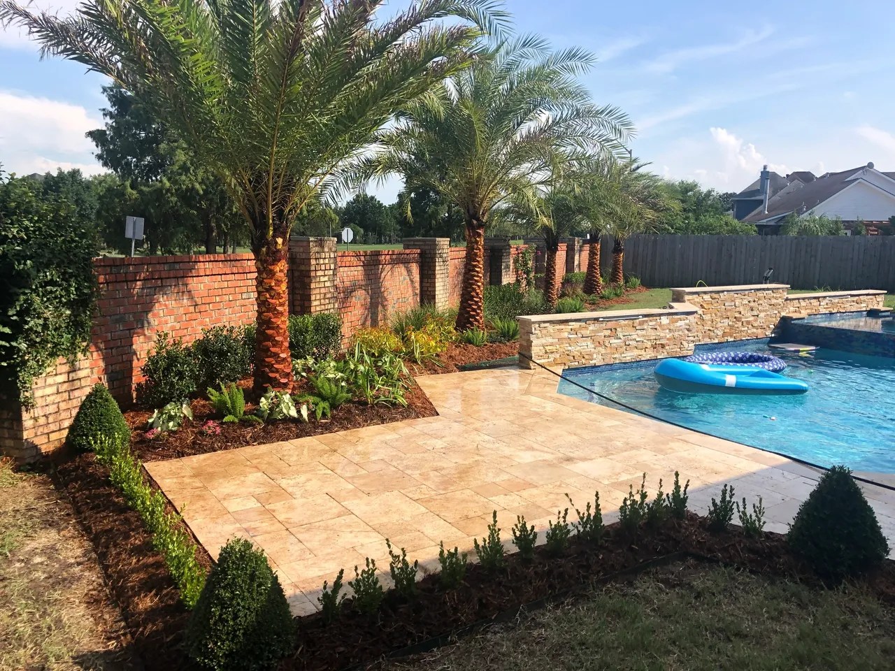 Pool Landscaping Metairie, LA Clean Cut Landscape Co.