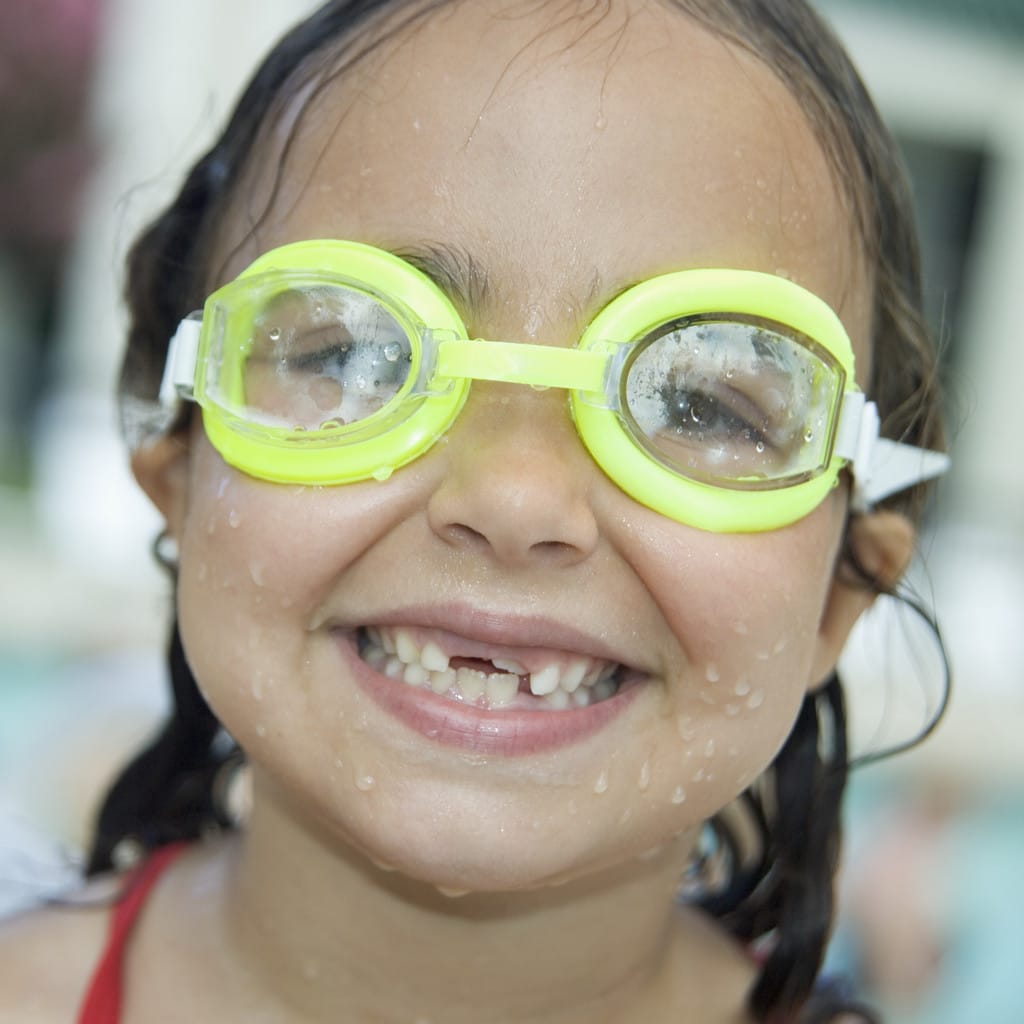 Girl Wearing Swimming Goggles Campbell Cunningham LASIK Laser Center