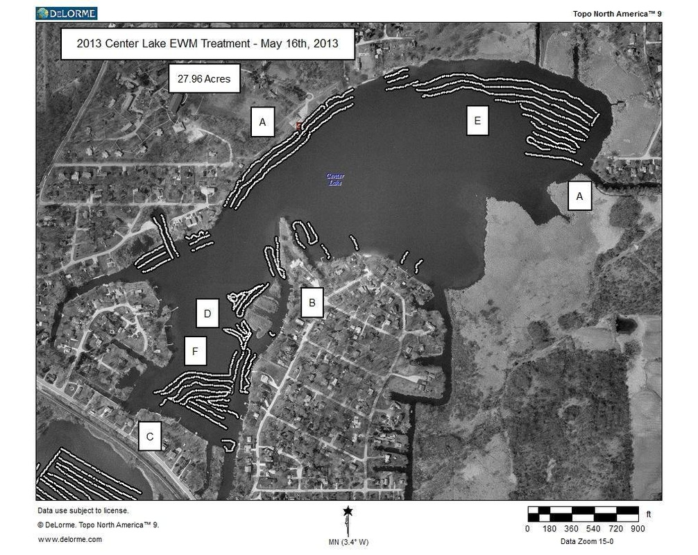 2013 Camp and Center Lake Herbicide Treatments CCLRD