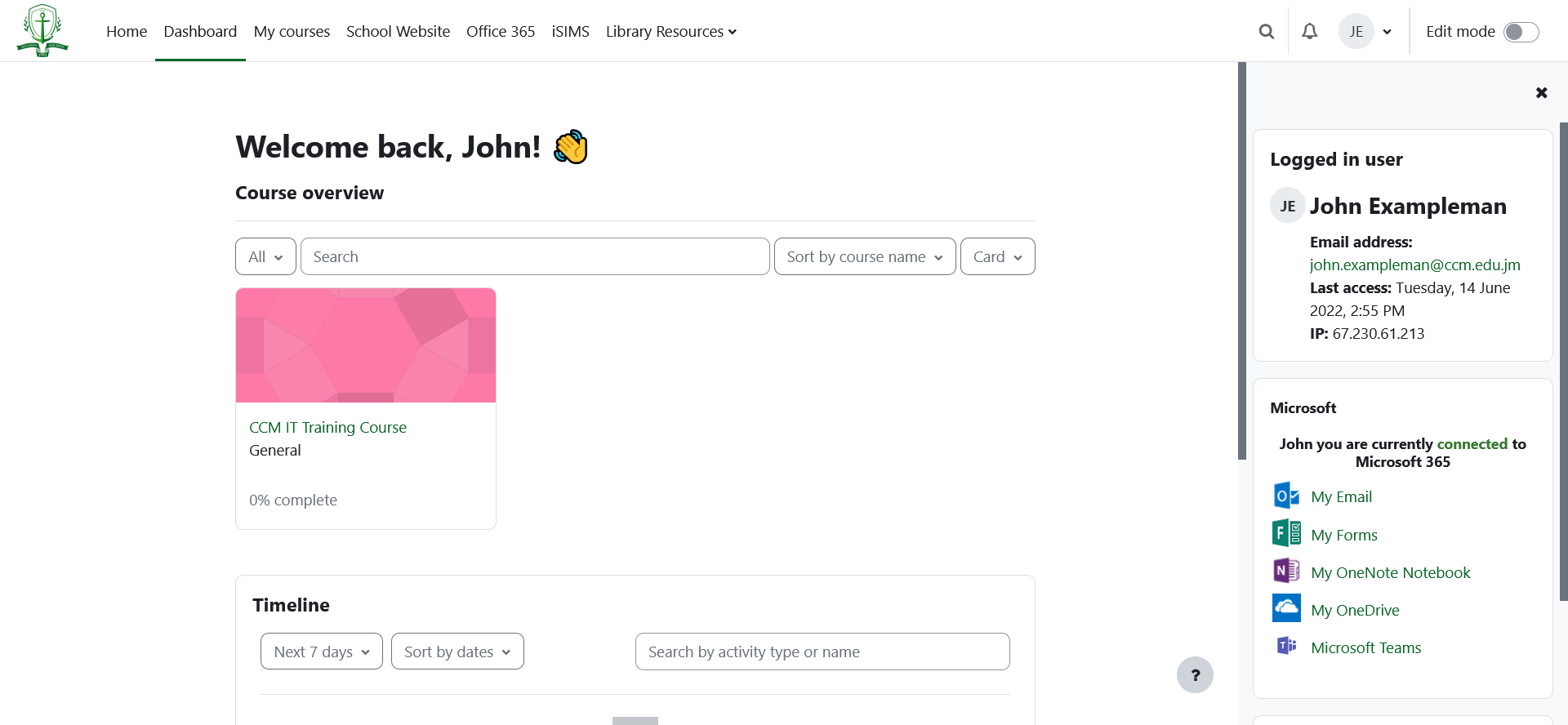 Moodle is back online! Catholic College of Mandeville