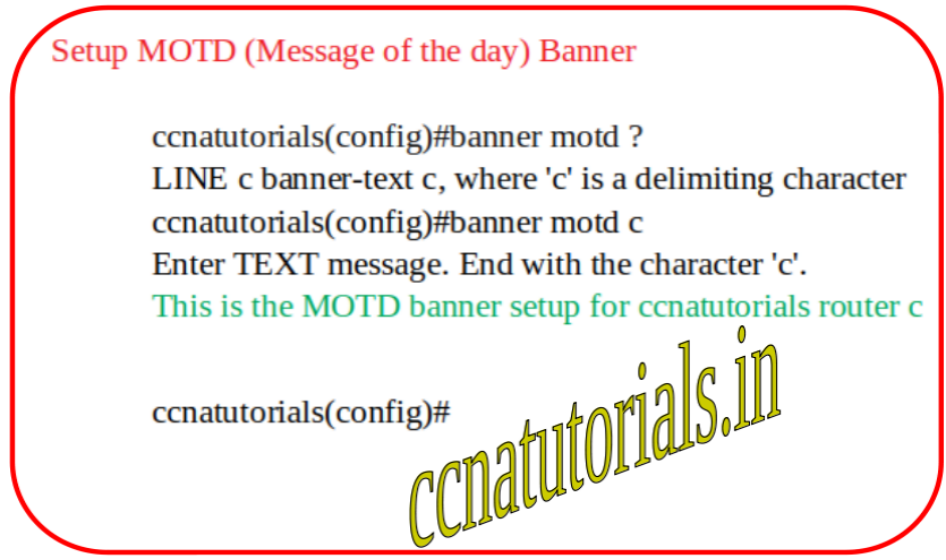 Basic Configurations of Cisco Router with command CCNA TUTORIALS