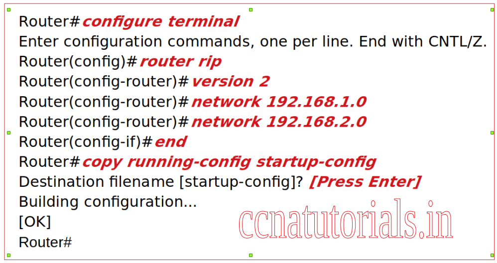 Configuration of Routing Information Protocol RIPv2 CCNA TUTORIALS