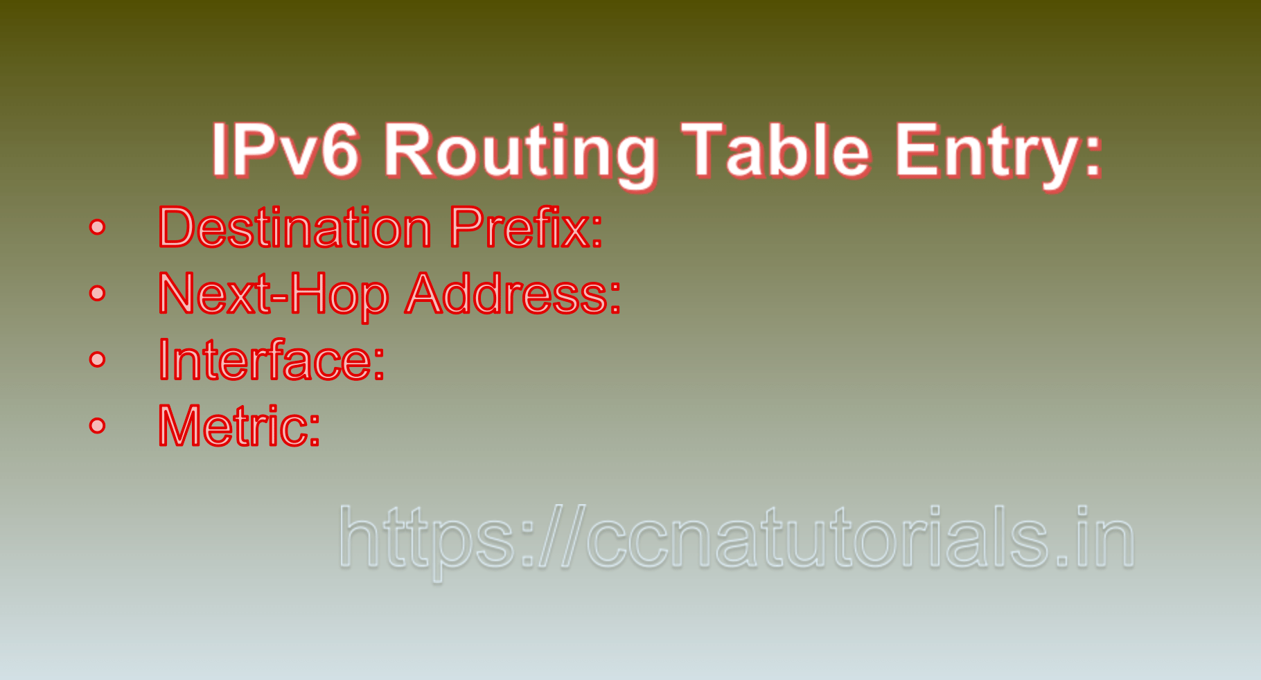 IPv6 Routing Table and Management CCNA TUTORIALS