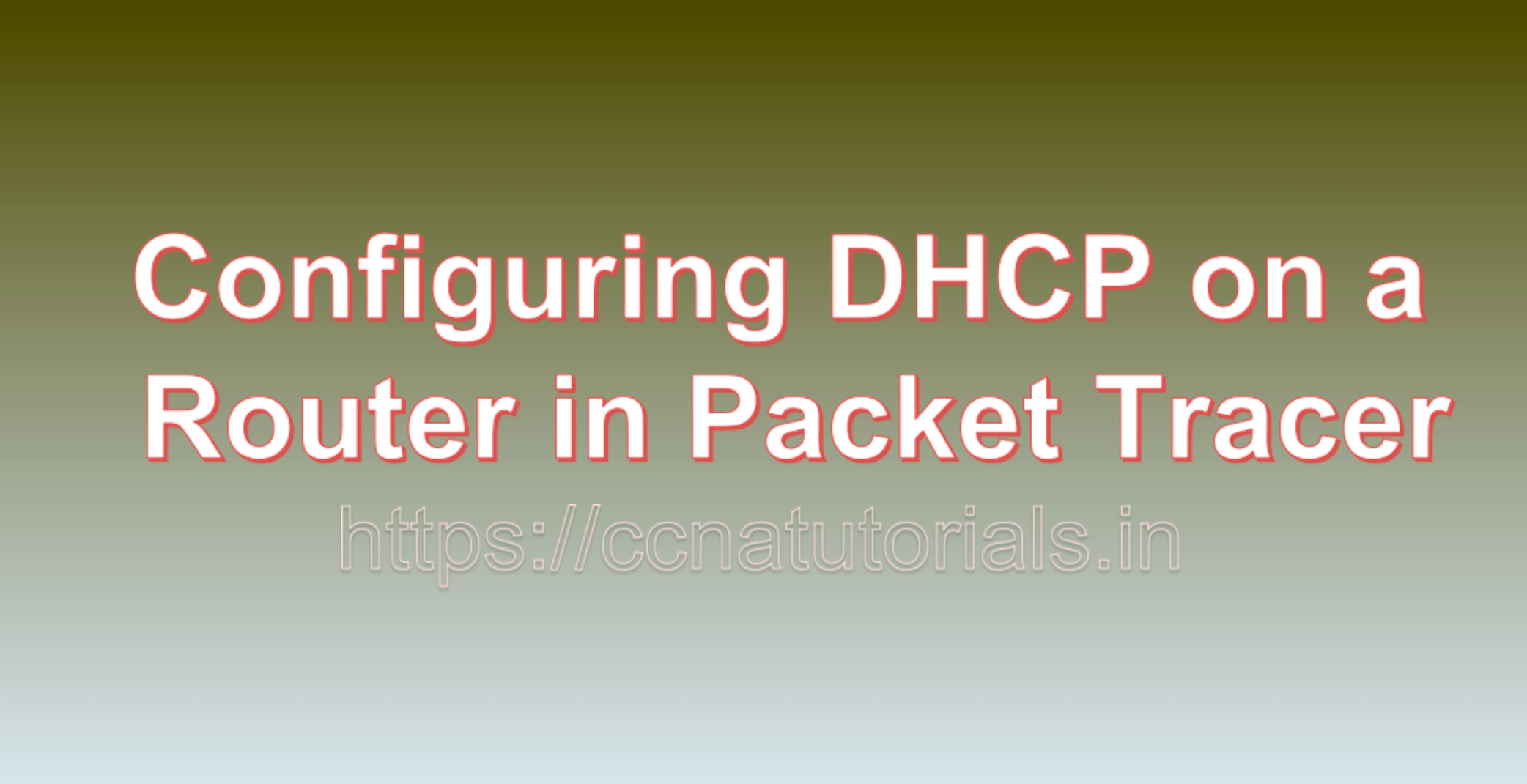 Configuring DHCP on a Router in Packet Tracer CCNA TUTORIALS