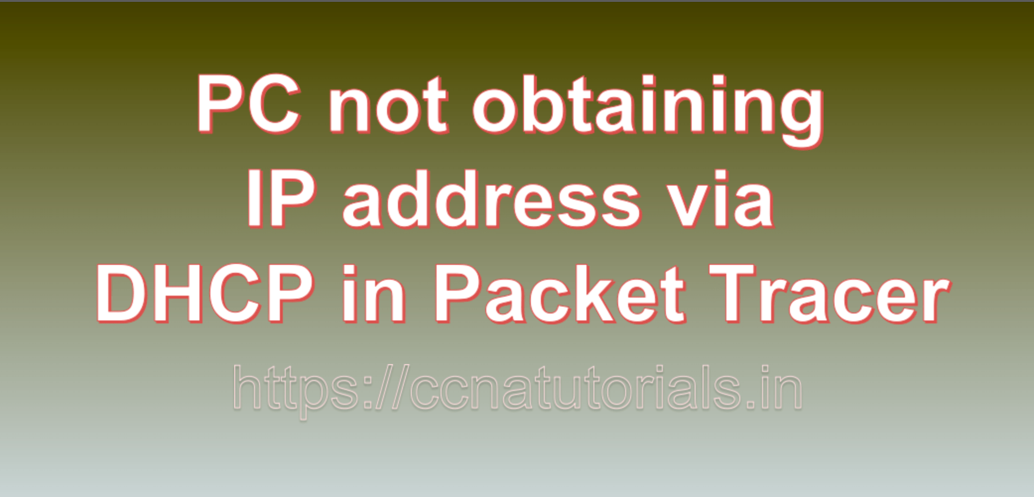 PC not obtaining IP address via DHCP in Packet Tracer CCNA TUTORIALS