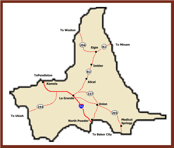 Union County Oregon Map Union County | Community Connection Of Northeast Oregon, Inc