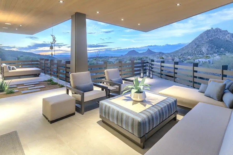 DektonTopped Ottoman Modern Outdoor Furniture Scottsdale, AZ