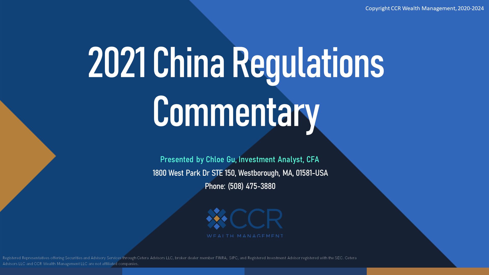 2021 China Regulations Commentary CCR Wealth Management