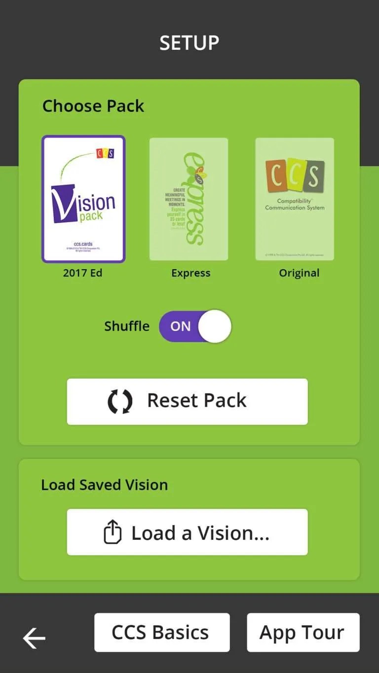 How to Use the CCS Vision Pack App Virtual image cards CCS CARDS